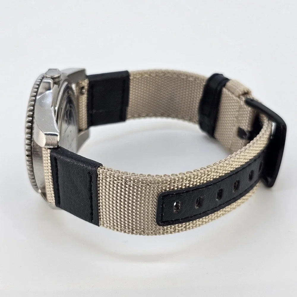 Timex Expedition Men Watch 40MM Black DayDate Dial NEW Tan Nylon Bands Battery